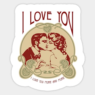 I Love You - Best Romantic Couple Kiss Sticker